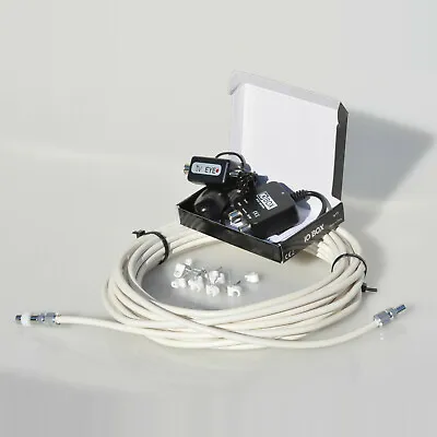 £14.99 • Buy 10m White RG6 Coax Cable + IO-Link Box RF Modulator For Sky HD & Black Magic Eye