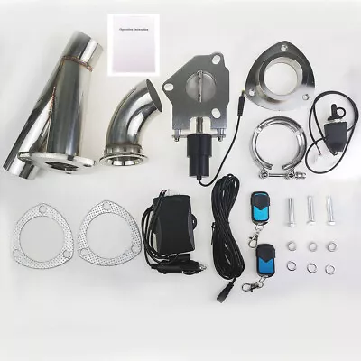 $119.59 • Buy 2.25'' Electric Exhaust Valve E-Cutout Dump Valve Y Pipe W/ Manual&Remote Switch