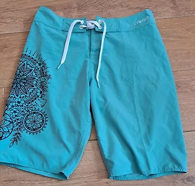 Animal Green Surf Bermuda Floral Aztec Summer Shorts Womens Size 8 • £19.99