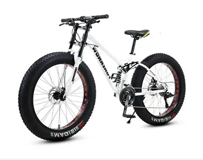 $597 • Buy 26  Mountain Bike Shimano Full Suspension Fat Tire 7 Speed Heavy Duty Bicycle