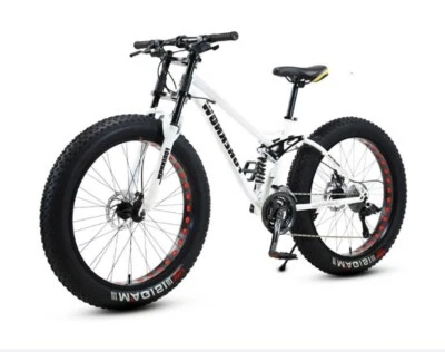 26  Mountain Bike Shimano Full Suspension Fat Tire 7 Speed Heavy Duty Bicycle • $699