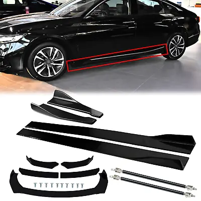 Front Bumper Lip Spoiler Splitter+Side Skirt+Rear Lip For Honda Accord Body Kits • $79.99