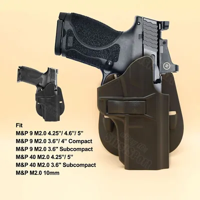 Tactical Holster Fits Smith & Wesson S&W M&P 9 M2.0 Compact MP 9 Mm 10 40 Holder • $21.90