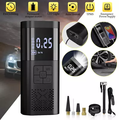 Portable Air Pump Compressor 150PSI Car Digital Electric Tire Inflator • $13.99