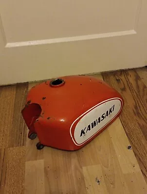 Vintage 1969 KAWASAKI BUSHMASTER ORANGE GAS Fuel TANK OLD MOTORCYCLE PART G3TR • $195