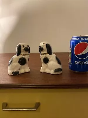 Pair Of Mini Staffordshire Wally Dogs 4” X 3” • £45