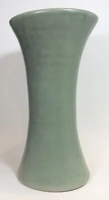 PORTLAND PACIFIC POTTERY Green 12 Inch Corset Vase Arts And Crafts • $45