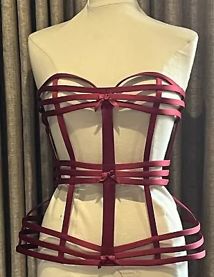 La Perla Red Crux Corset Boning Size 2 NWT $544 • $400