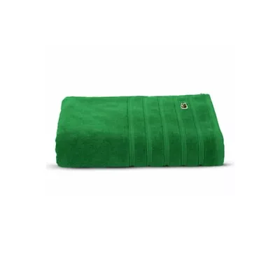 Lacoste Croc Logo Solid 100% Cotton 30  X 54  Stripe Bath Towel - Glade Green • £37.06