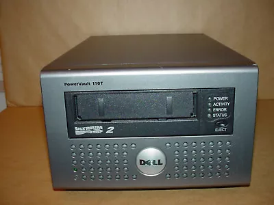 VINTAGE DELL POWERVAULT 110T By QUANTUM ULTRIUM LTO 2 EXTERNAL TAPE DRIVE CL1002 • $70