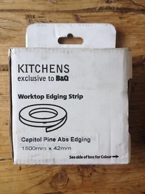 B&Q Worktop Edging Strip - CAPITOL PINE - 1500mm X 42mm - Laminate Kitchen - NEW • £2.99