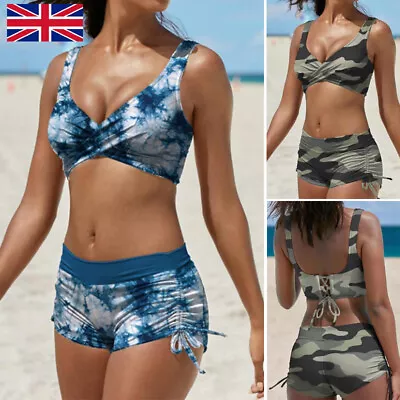 Women Swimsuit Bikini Set Push Up Swimwear Ladies Wire-free Swimming Costume UK • £9.77