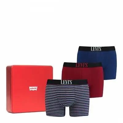 LEVIS Men's Boxer Briefs - Gift Box Logo Waistband 3 Pack SIZE SMALL • £24.99