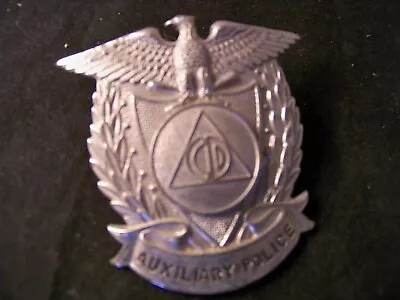 CD Civil Defense Auxiliary Police Badge Law Enforcement Metal Badge Vintage • $48.95