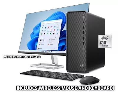 New HP S01 Slim Desktop PC 10th Gen Core I3-10105 3.70GHz 8GB 256GB SSD Win 11 • $169.99