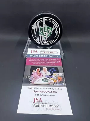 Mike Modano Signed Dallas Stars Jersey Retirement Official Game Hockey Puck JSA • $169.99