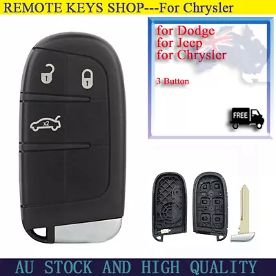 3 Button For JEEP CHRYSLER 300 DODGE Journey REMOTE Car KEY SHELL Cover Housing • $14.30