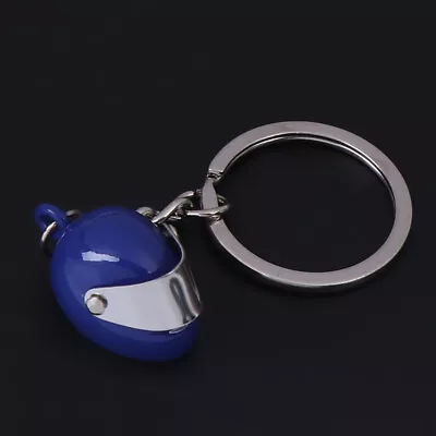 1x Creative Motorcycle Bicycle Helmet Key Chain Ring Keychain Keyring Key Fo P❤M • $1.83