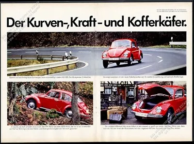 1971 VW Super Beetle 1302 S Red Car Photo Volkswagen German Vintage Print Ad • $16.19