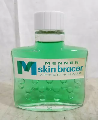 Vintage 1960s Original Mennen Skin Bracer After Shave 2oz Glass Bottle NOS New • $18