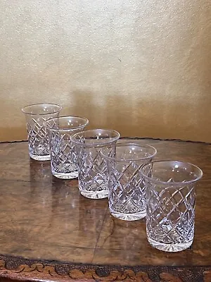 Vintage Crystal Cut Glasses Set Of Five • $90.08