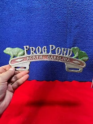 Vintage Metal License Plate Topper. AA-7. **FROG POND NORTH CAROLINA** • $125