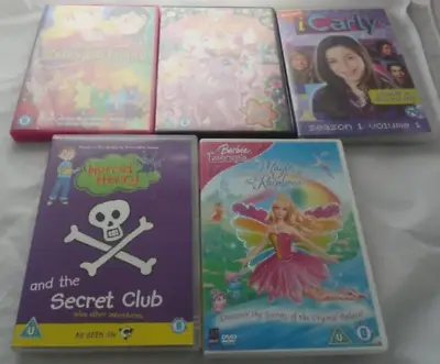 Bundle/ Lot Of 5 X Children's DVDs Barbie ICarly My Little Pony Etc • £5.99