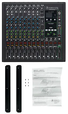 Mackie ONYX12 12-Channel Analog Mixer W/USB/3-Band EQ/Bluetooth+Rack Kit • $584.99