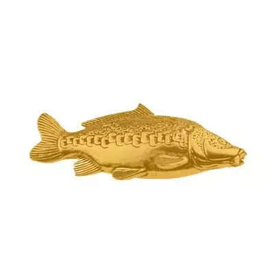 F36 Mirror Carp   Fine English Pewter Chrome Gold Colour Pin Badge Lapel • £8.99