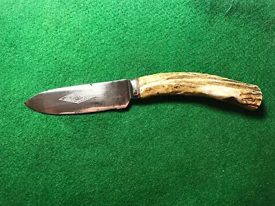 Vintage J Russell & Co Green River Works Cowboy Knife Antler Handle Carbon Steel • $59.99