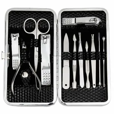 ZIZZON Professional 12 In 1 Manicure & Pedicure Kit With Luxurious Travel Case • $9.95