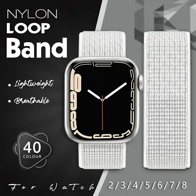 $4.95 • Buy Woven Nylon Sport Strap Band 38 40 41 42 44 45mm For Apple Watch 8 7 6 5 4 3  SE