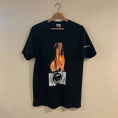 $370.43 • Buy 100% Authentic 2003 Robert Longo 'Man On Fire' Fotofolio T-Shirt Size L Large