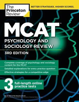 MCAT Psychology And Sociology Review 3rd Edition: Complete Behavioral... • $5.68