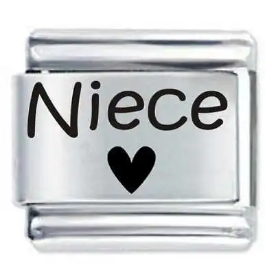 NIECE HEART * DAISY CHARM Compatible With Italian Modular Charm Bracelets • £4.45