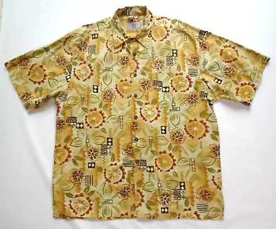 Mens XXL The Territory Ahead Tropical Floral Print S/S Button Down Cotton Shirt • $17.99