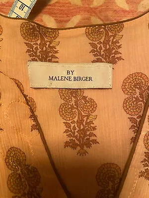 Malene Birger Kaftan Paisley Silk Crinkle Crepe Short Sleeve  Dress 34/6 • $21.50