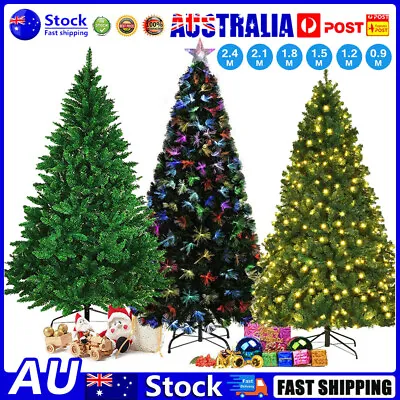 Fibre Optic Pre Lit Christmas Tree 4/5/6/7FT W/ LED Star Lights Xmas Tree Decor • $7.99