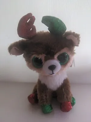 Ty Beanie  Boos Kinley Reindeer Christmas Glitter (DOB 20 Nov) Approx 20cm Plush • $25
