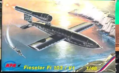 MPM 1/48 Scale WWII GERMAN FIESELER Fi-103  / V1 FLYING BOMB MODEL KIT BOXED • £5.50