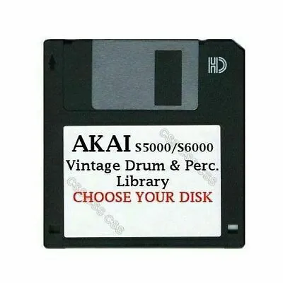 Akai S5000 / S6000 Floppy Disk Vintage Drums & Perc. Library Choose Your Disk • $10.99