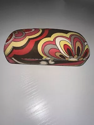 Vera Bradley Sunglasses Or Eyeglasses Case Puccini Brown Yellow Pink White • $10.99