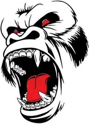 King Kong Gorilla Vinyl Car Window Decal With Red Eyes & Tongue Laptop Sticker • $9