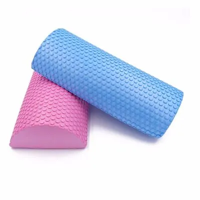 EVA Foam Roller Muscle Restoration Roller Balance Pad Half Round Yoga Block • $17.14