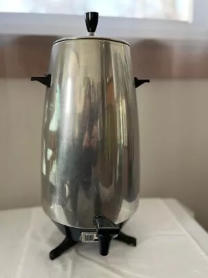Vintage Mirro Matic Deluxe 35 Cup Footed Coffee Percolator Brooke Stevens • $22