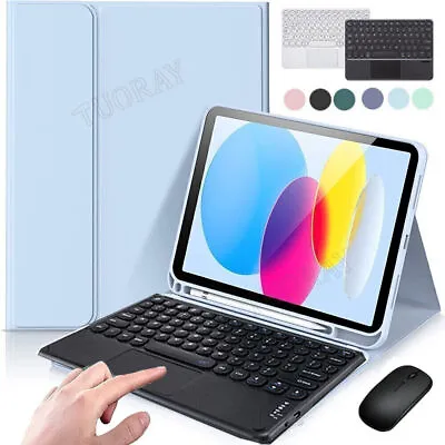 For IPad 7/8/9/10th Gen Air 3 4 5 Pro Touchpad Keyboard Mouse Case Smart Cover • $46.95