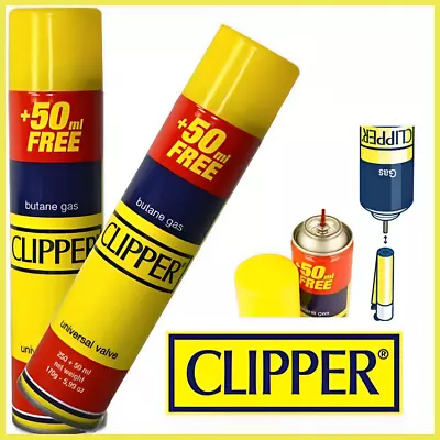 GENUINE Clipper Gas Universal Gas Lighter Butane Gas Fuel Fluid Refill 300ML • £6.99