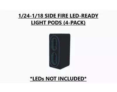 1/24 1/18 Police Light Pods Side Fire LED Ready Custom Build Diorama  4-Pack • $11