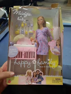 Midge & Baby Happy Family Dolls #56663 Mattel 2002 Damaged Box NRFB • $99.99