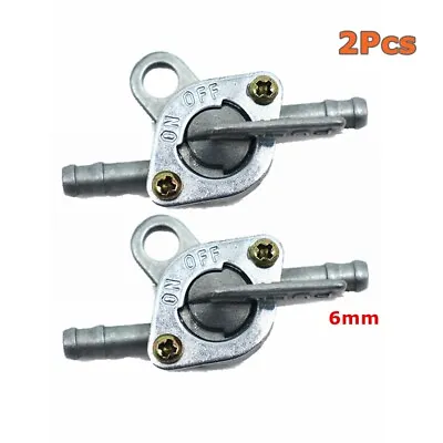 2x Universal 6mm Motorcycle Quad Lawnmover Inline Petcock Switch Petrol Fuel Tap • £5.79